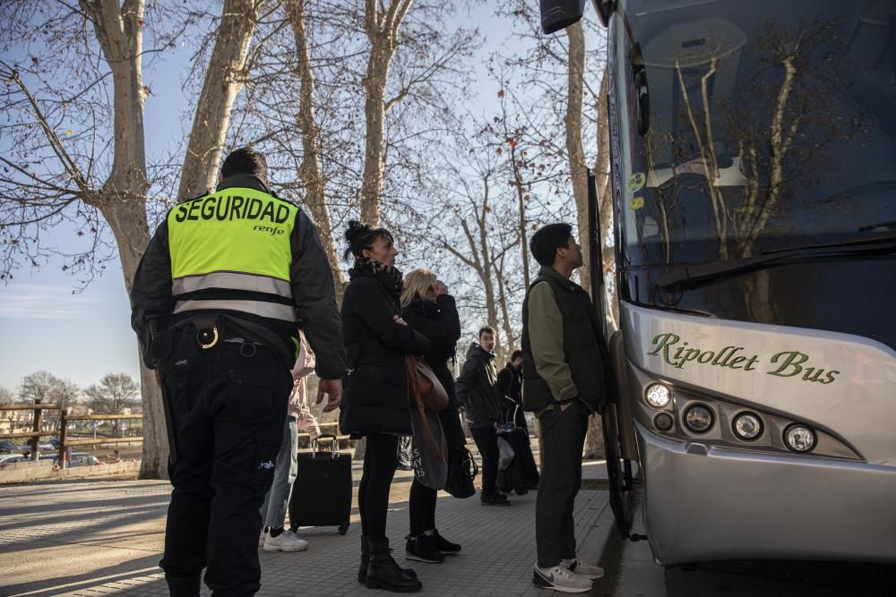 Tall de circulació de trens de les línies R11 i RG1 entre Girona i Caldes per un acte vandalisme