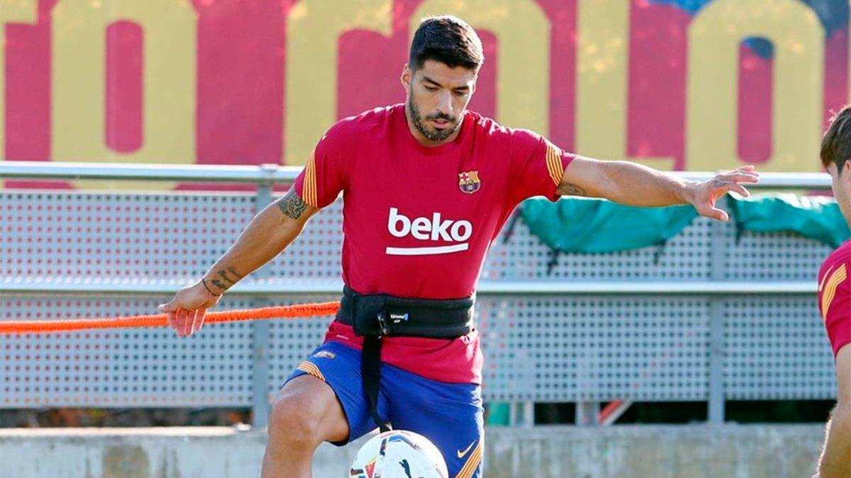 Suárez, en el entrenamiento