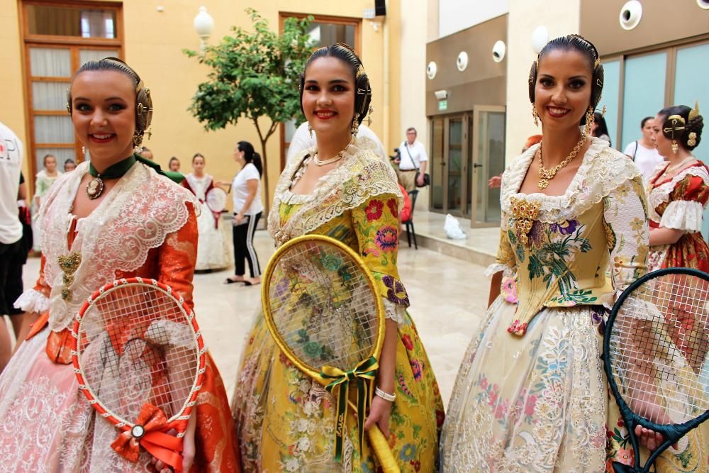 Las falleras de 2017, 2018 y 2019, en la Batalla de Flores