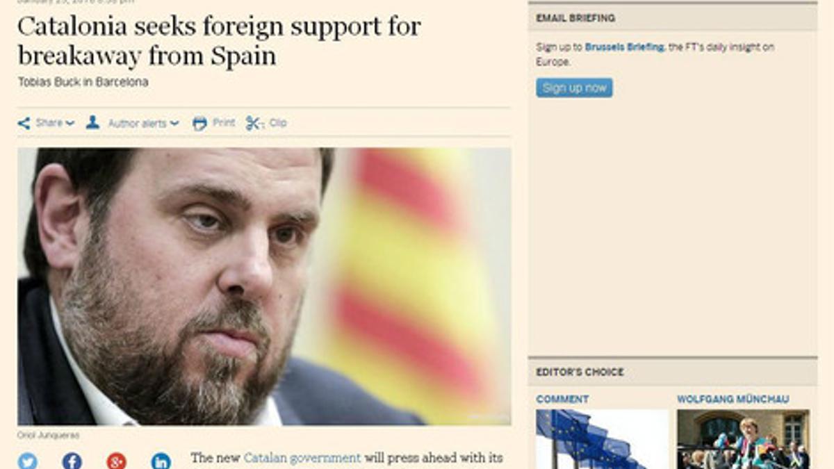 Entrevista Oriol Junqueras al Financial Times