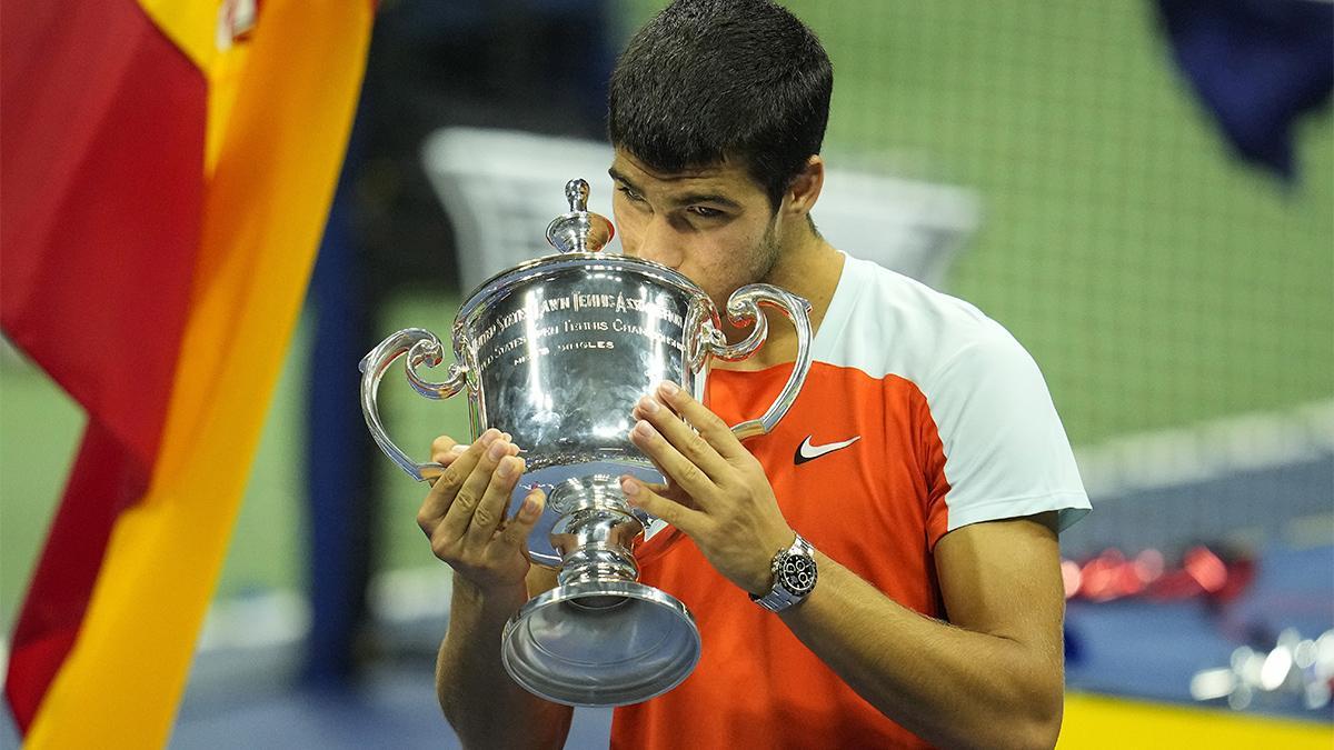 Carlos Alcaraz, eufórico tras ganar el US Open