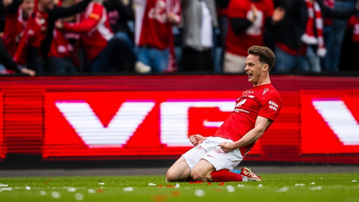 El pretendido Felix Myrhe, con la camiseta del Brann, club donde ha disputado cinco campañas.
