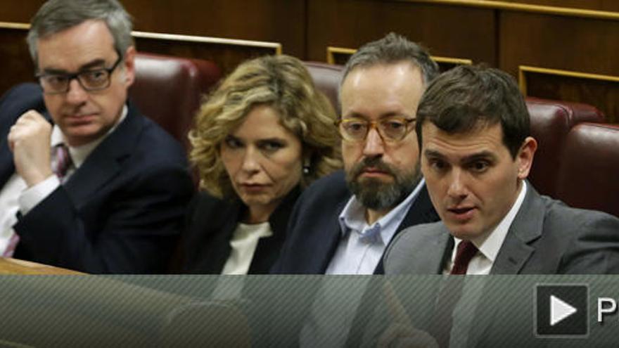 Albert Rivera durante la sesión de investidura