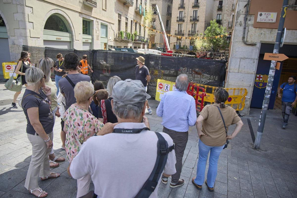 La plaça del Vi en acció