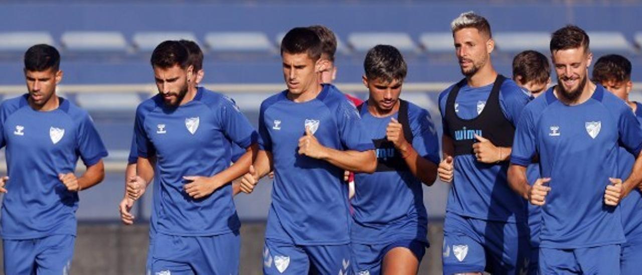 Entrenamiento del Málaga CF.