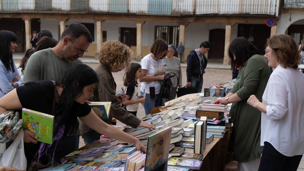 Una edición pasada de la Feria del Libro en Fuentesaúco