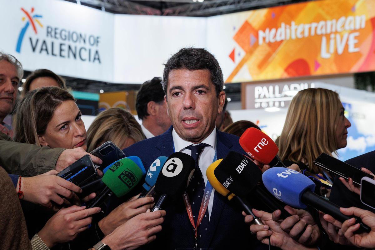 El presidente de la Generalitat Valenciana, Carlos Mazón, este lunes en Londres