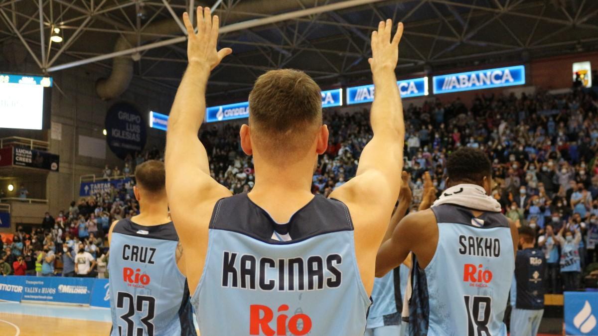 El Breogán celebrando una victoria