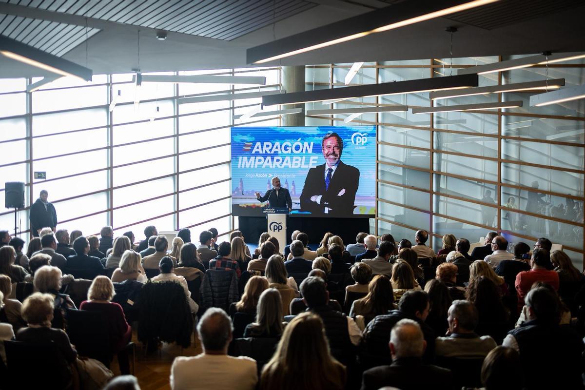 En imágenes | El PP presenta su eslogan de campaña: 'Aragón imparable'