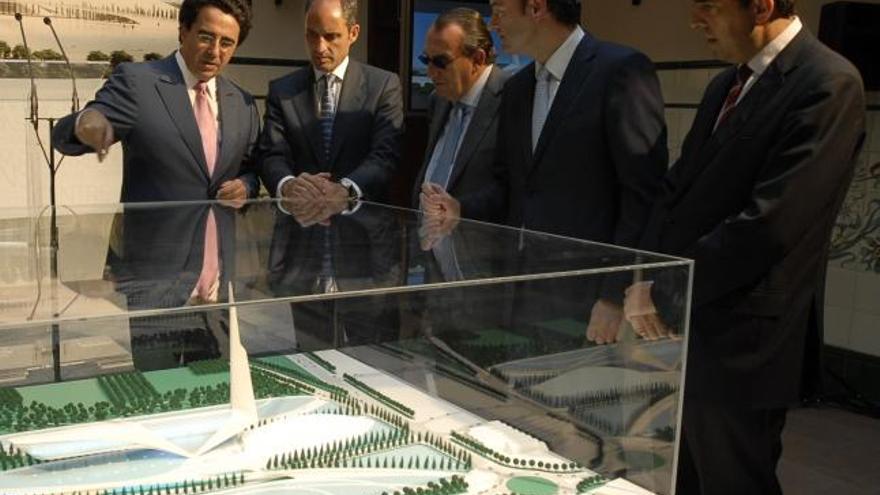 Calatrava, Camps, Carlos y Alberto Fabra y Rambla, en la presentación del proyecto en 2008.