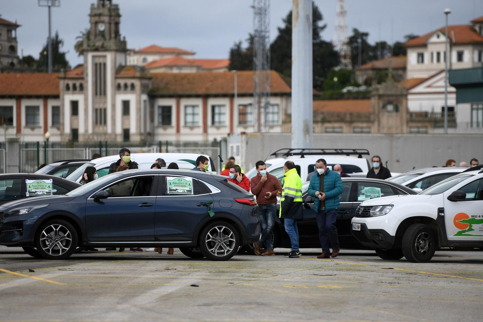 Caravana protesta de los empleados de Ence