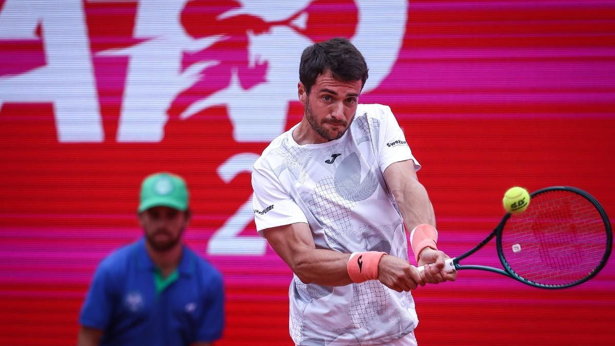 Pedro Martínez, durante la semifinal en Estoril