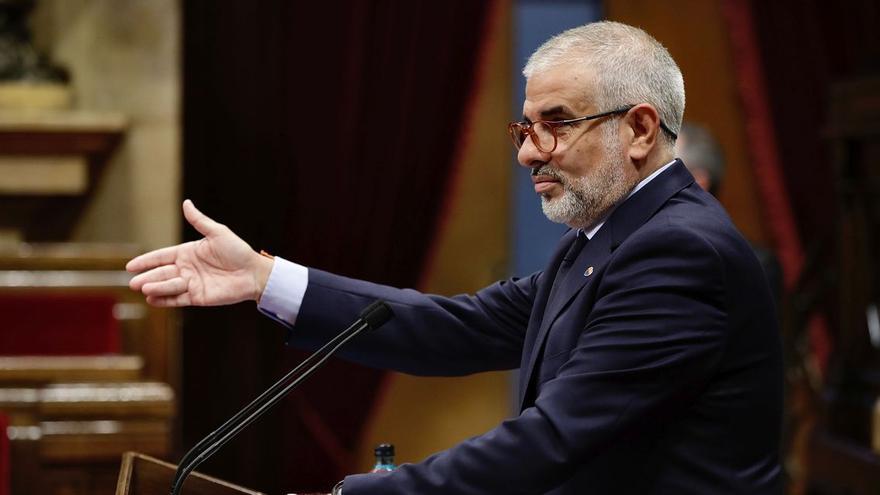 Carlos Carrizosa, en el pleno de investidura de esta mañana en el Parlament.