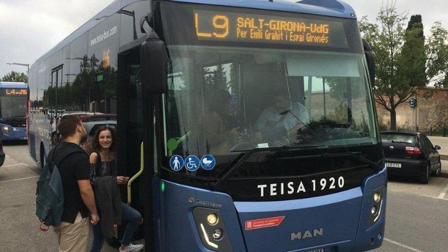 La nova línia de bus que uneix Salt i la UdG té una mitjana de 262 viatgers per dia