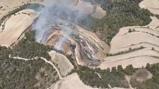 Un incendio forestal obliga a confinar Ciutadilla y Nalec, en Lleida