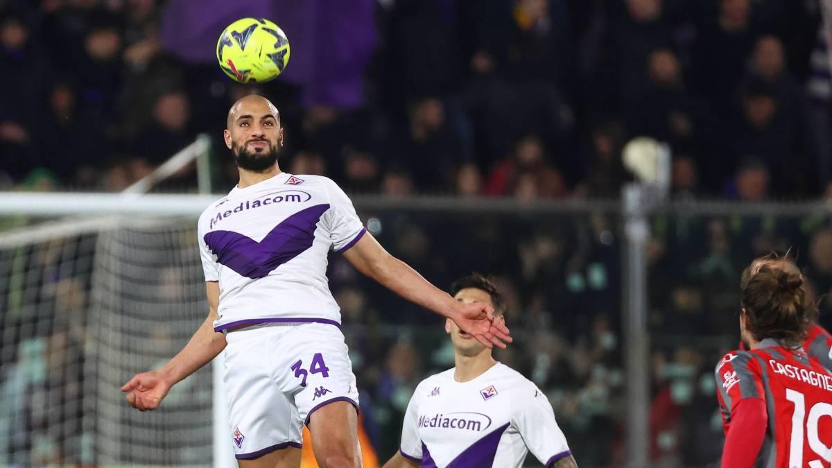 Amrabat, en un lance este curso con la Fiorentina