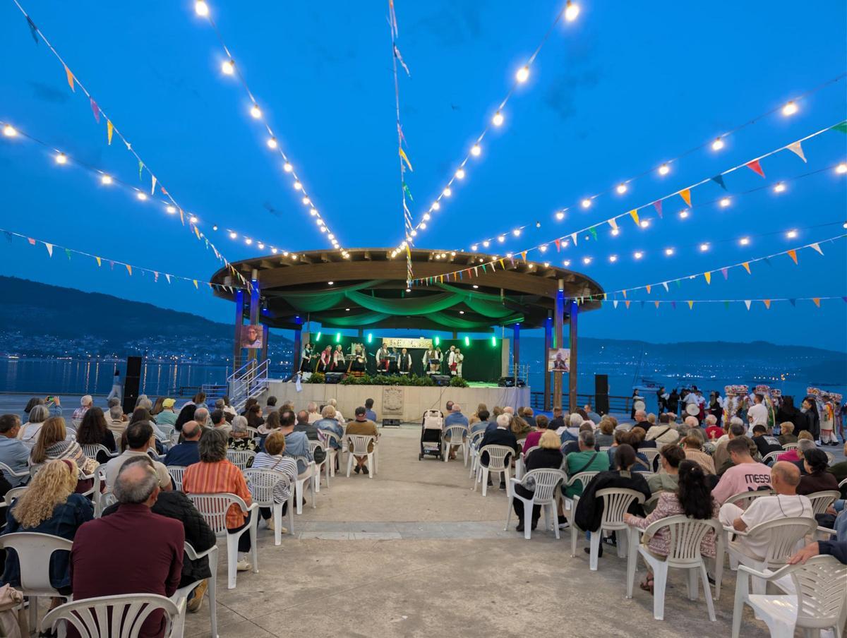El entorno del Palco da Música, muy concurrido.