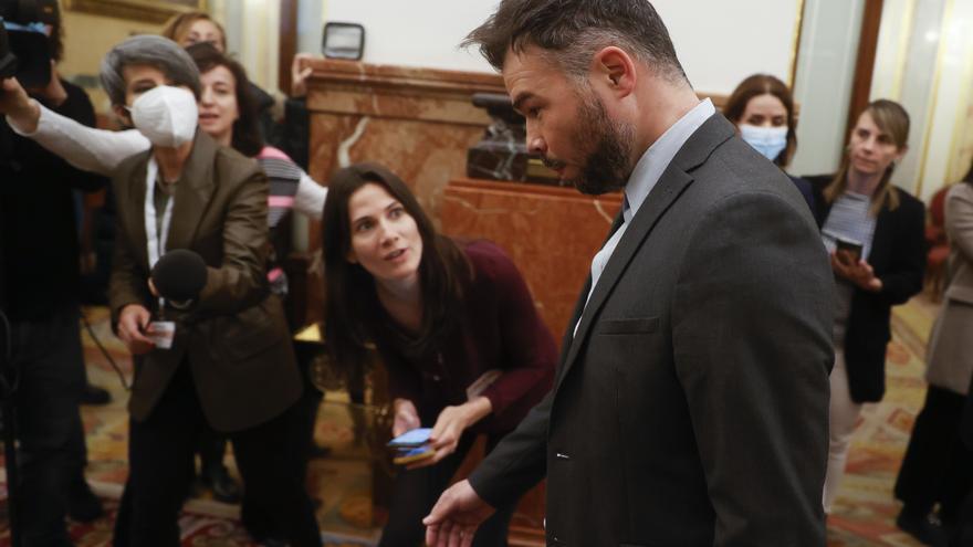 Rufián: "Parece que el PSOE ha borrado nuestros números"