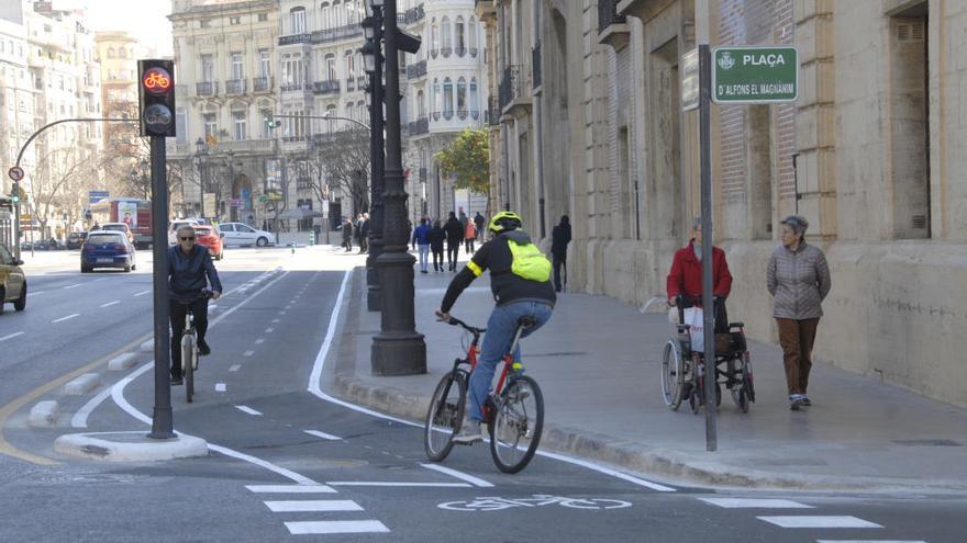 Nuevo tramo del anillo ciclista de la Paz a Porta de la Mar