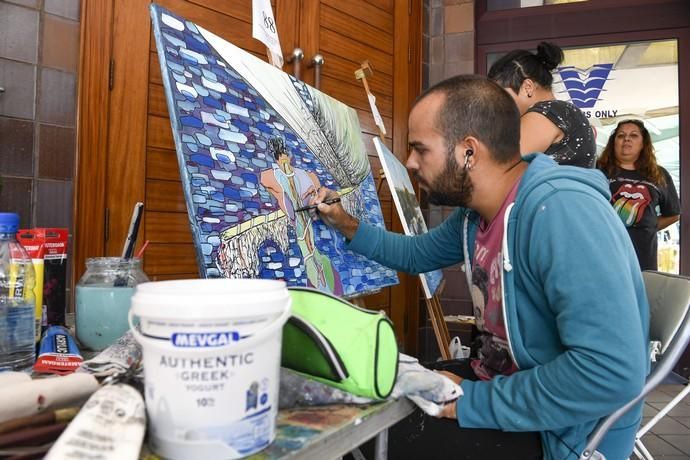 16-11-19 LAS PALMAS DE GRAN CANARIA. MUELLE DEPORTIVO. LAS PALMAS DE GRAN CANARIA.  Certamen de pintura rápida Mar de Velas organizado por la fundación Puertos de Las Palmas. Fotos: Juan Castro.  | 16/11/2019 | Fotógrafo: Juan Carlos Castro