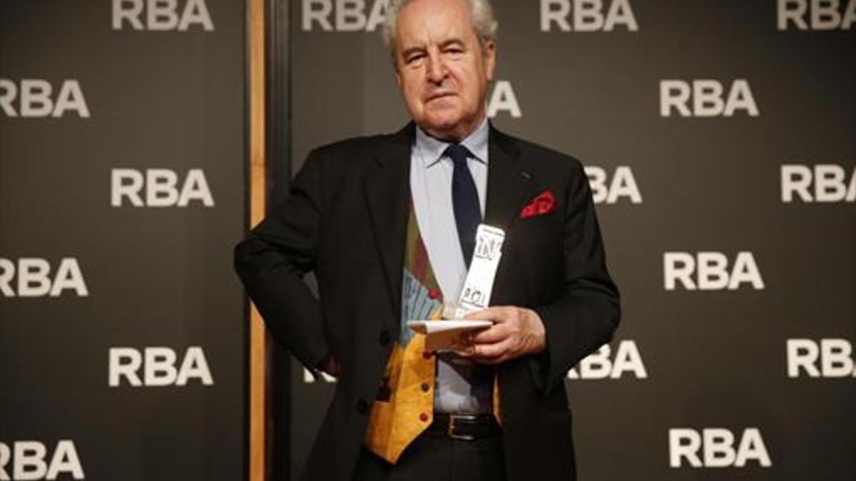 John Banville, tras recibir el premio de novela negra RBA.