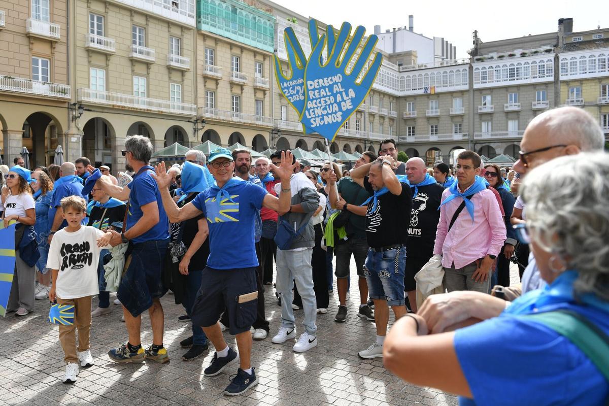 Día Internacional Personas Sordas plaza María Pita Día Internacional Personas Sordas plaza María Pita
