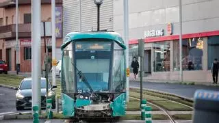 El tranvía de Tenerife sufre un descarrilamiento a la altura de Taco