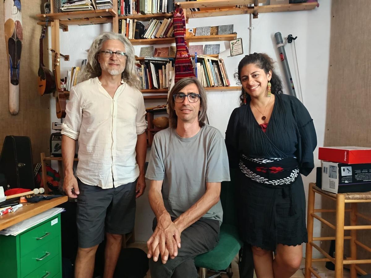 Pegah, Tomeu y Púter, ayer en el estudio
