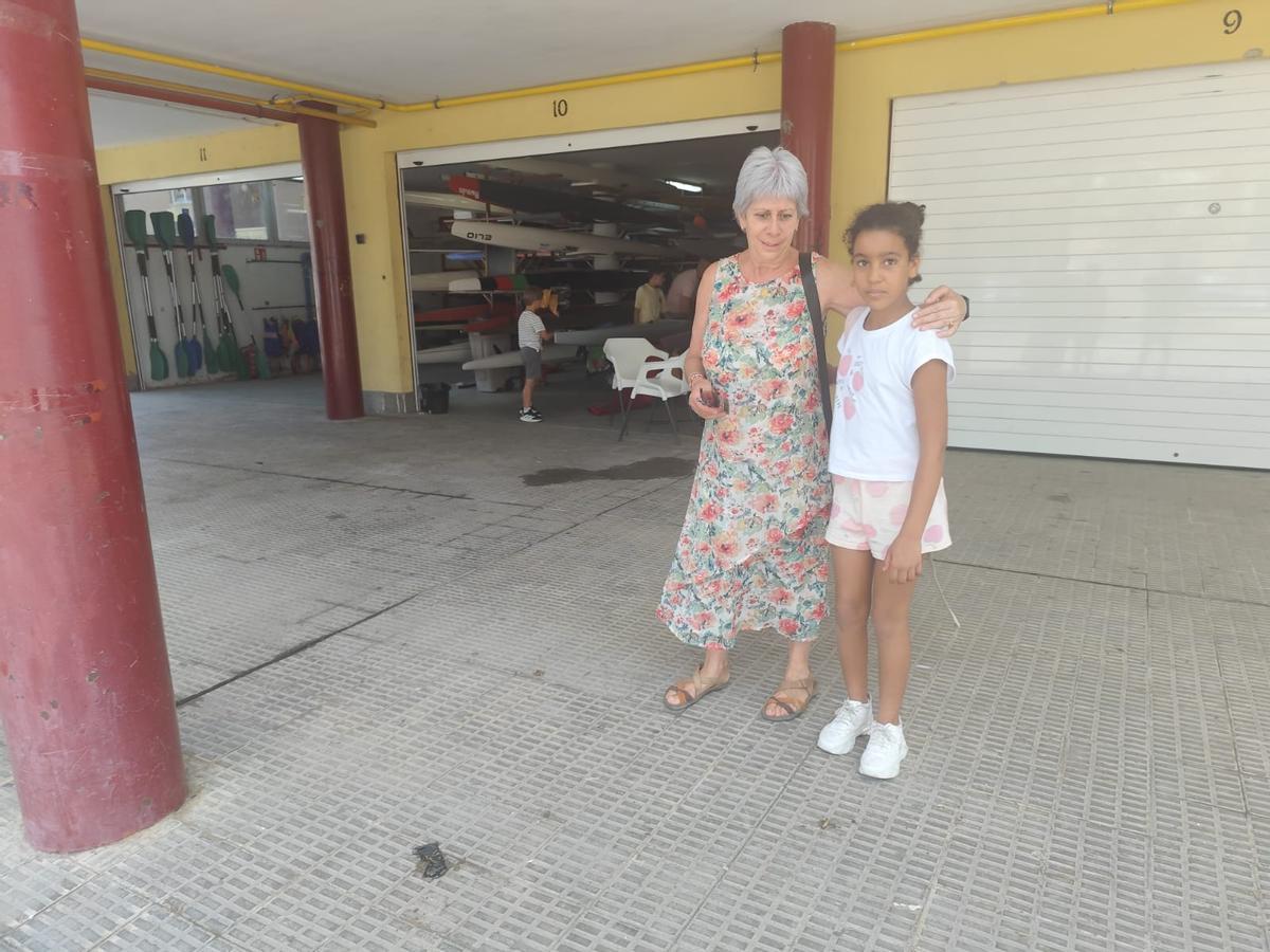 Adi Fernández con Zeinabu, en la Ciudad Depotiva de Zamora.