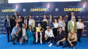 El equipo de CampeoneX, antes del estreno de la película celebrado el pasado 27 de julio en Pozuelo de Alarcón (Madrid).