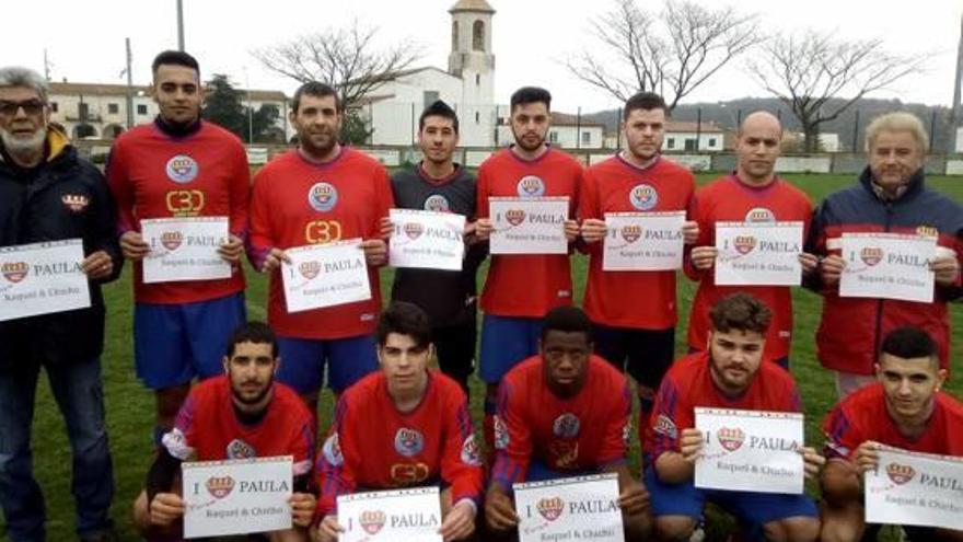 El Vilafant mostra cartells de suport abans d&#039;un partit contra el Llers