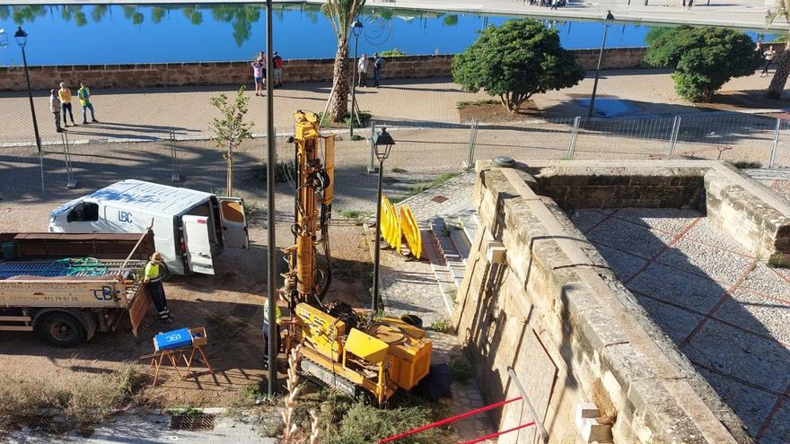 VÍDEO | Cort inicia las catas para determinar los daños de las escaleras de la Seu y asegura que "no hay riesgo de colapso"