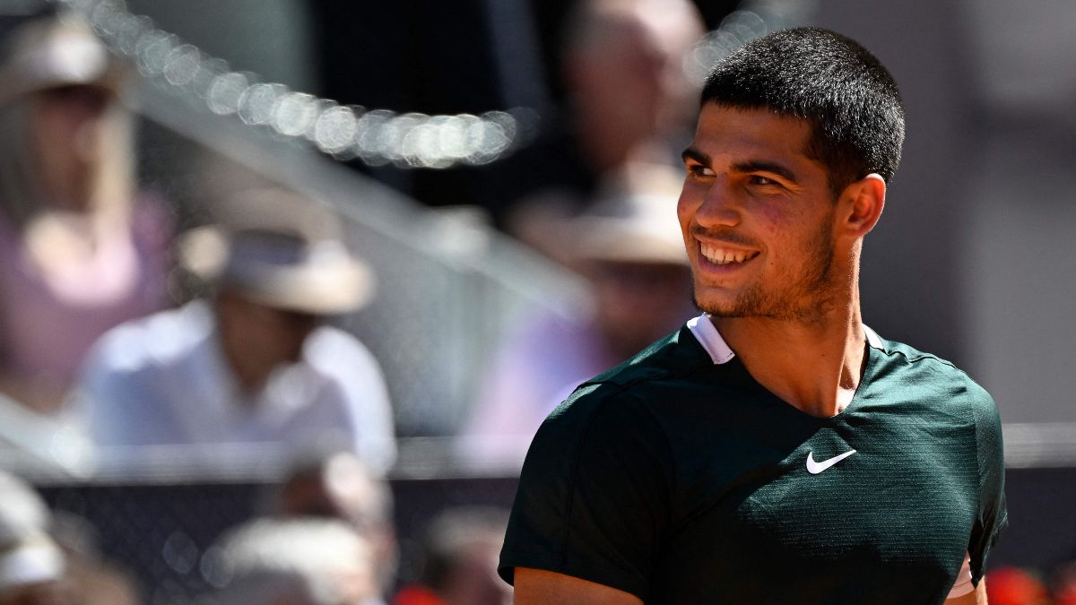 Carlos Alcaraz, durante la disputa del Mutua Madrid Open