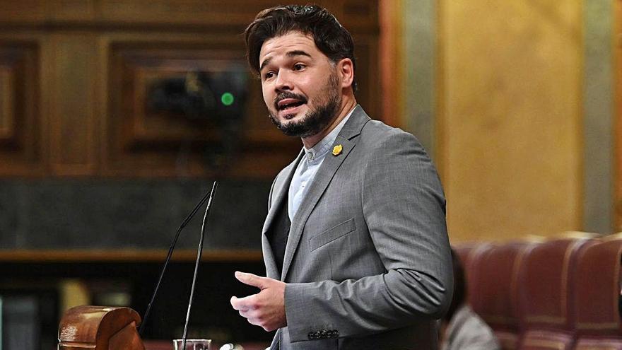 Rufián va demanar a Sánchez que negociï directament amb Aragonès sobre els pressupostos.