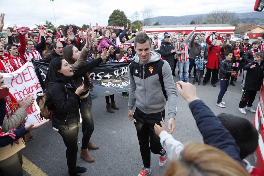 Recibimiento al Sporting en Mareo