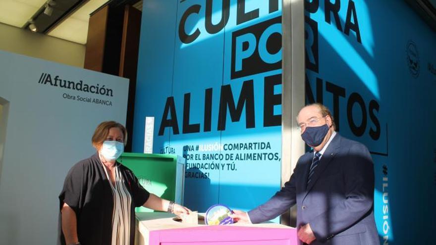 Miguel Ángel Escotet, durante un acto de la acción “Cultura por alimentos”.