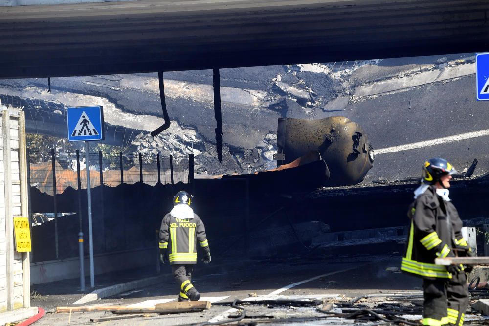 Explosió d'un camió cisterna a Itàlia