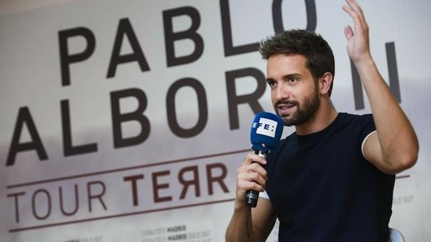 Pablo Alborán, en una imagen de archivo durante la presentación de la gira.