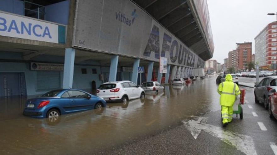 El temporal desborda los ríos de Pontevedra