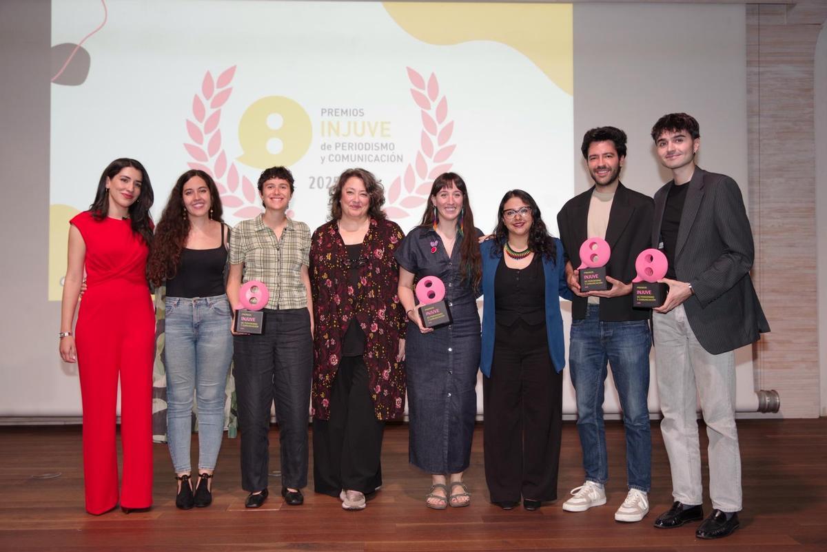 Pedro del Corral y Pablo Tello, en el acto de entrega de los premios Injuve.