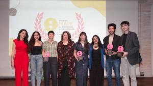 Pedro del Corral y Pablo Tello, en el acto de entrega de los premios Injuve.