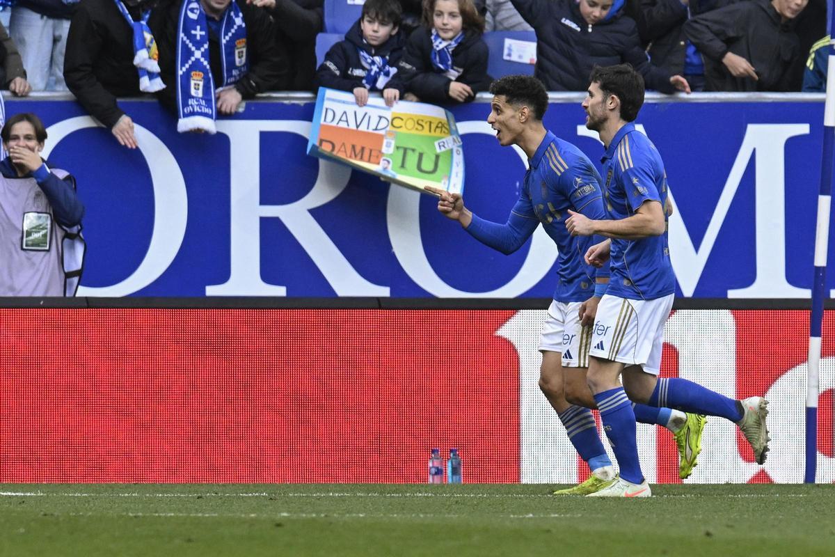 Ilyas Chaira, autor del gol del triunfo en el Oviedo-Girona