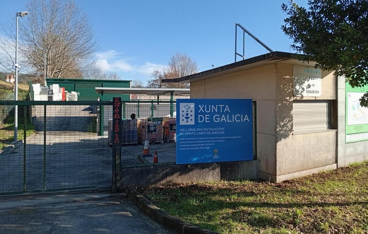 Instalaciones del Punto Limpo de Sergude, en el Concello de Boqueixón