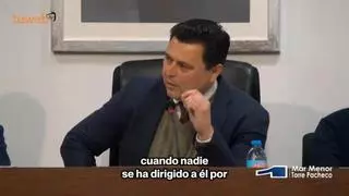 Sánchez Serna llama "hijo de puta" al alcalde de San Javier tras expulsar a un concejal de Podemos del Pleno