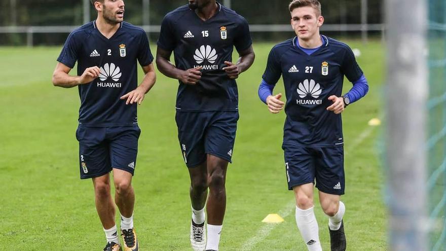 Johannesson, Mariga y Viti, la semana pasada en El Requexón.