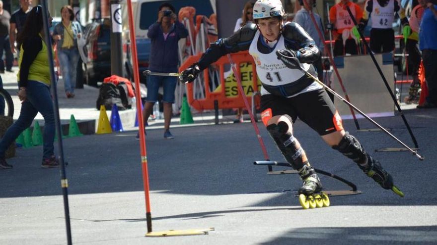 Sergio Méndez, en la prueba de Villablino.