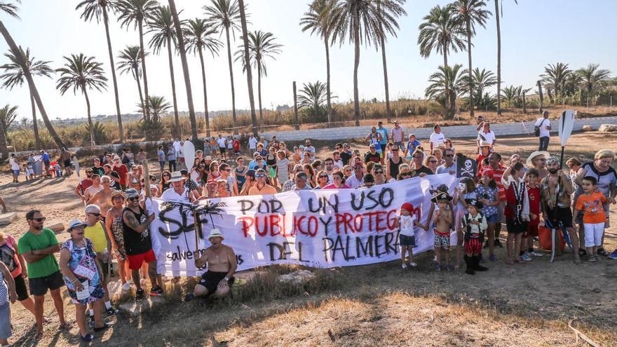 Salvemos Lo Ferrís denuncia «ilegalidades» en el «muro de la vergüenza» del palmeral