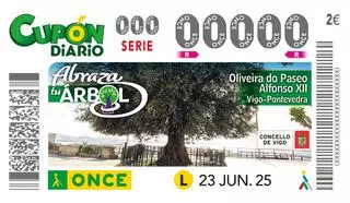 La ONCE lanza su cupón más vigués, con el olivo en todo su esplendor