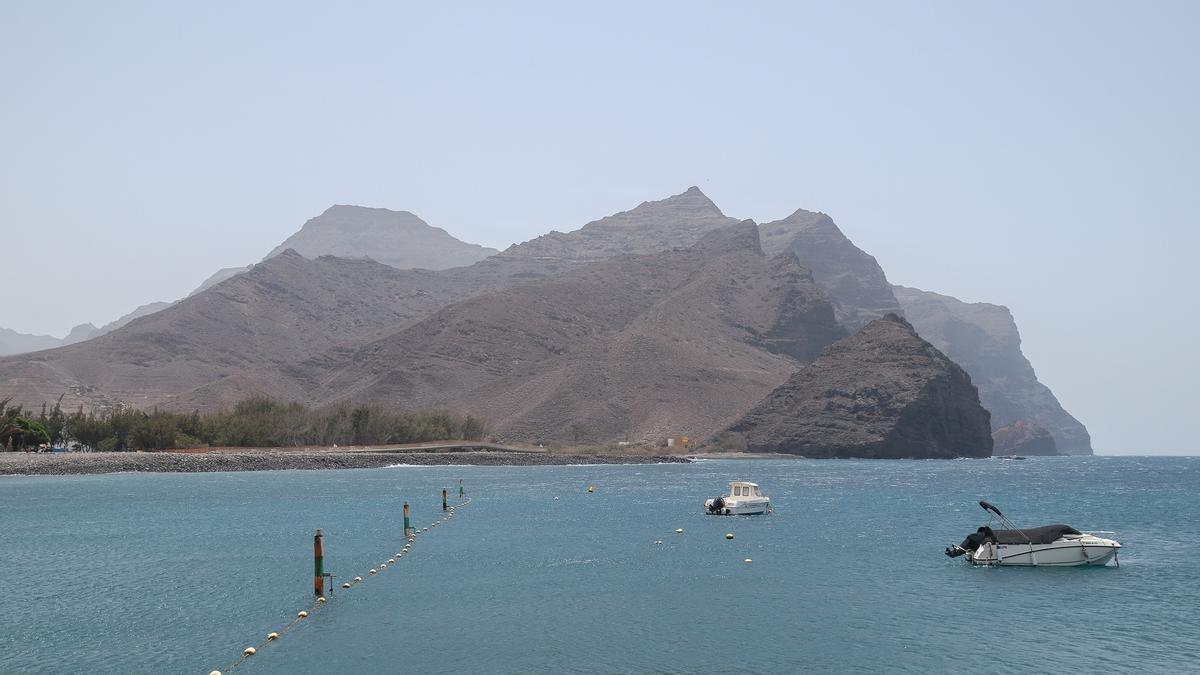 Vista panorámica de la playa de La Aldea.