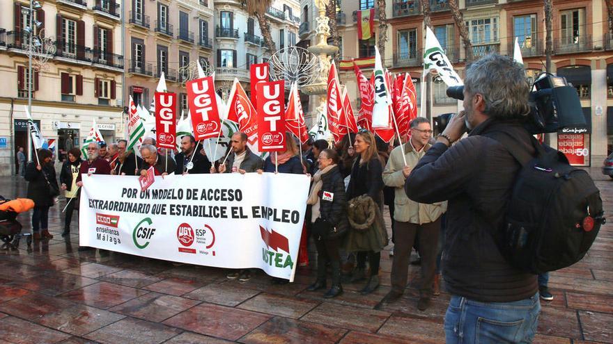 Concentración celebrada ayer en Málaga.